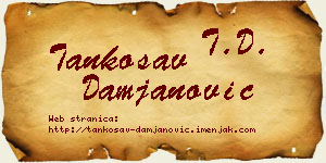 Tankosav Damjanović vizit kartica